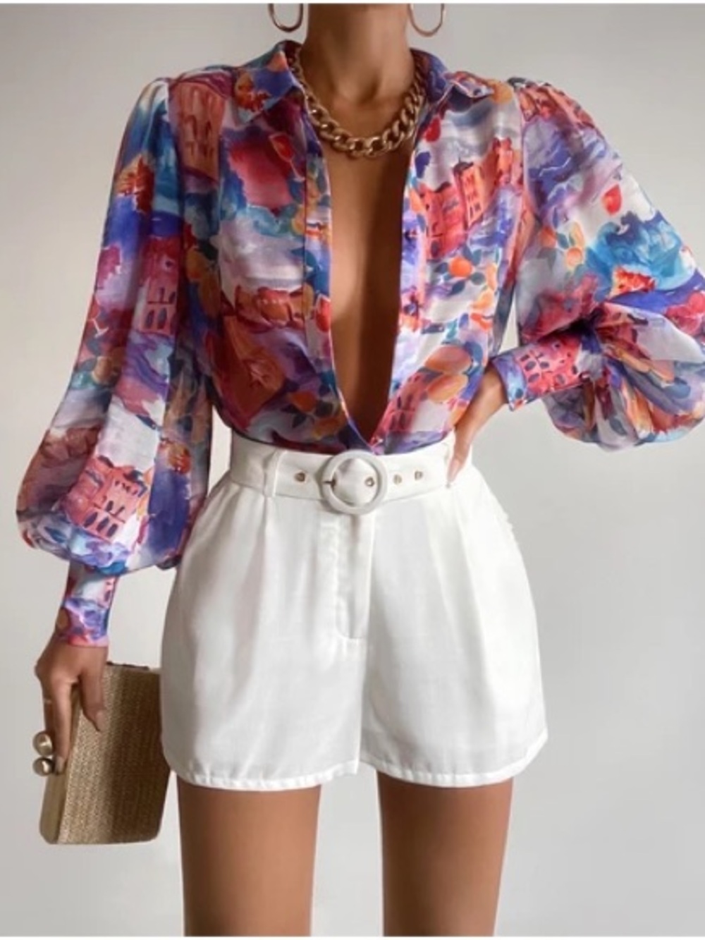 Runaway The Label Printed Blouse Size 6